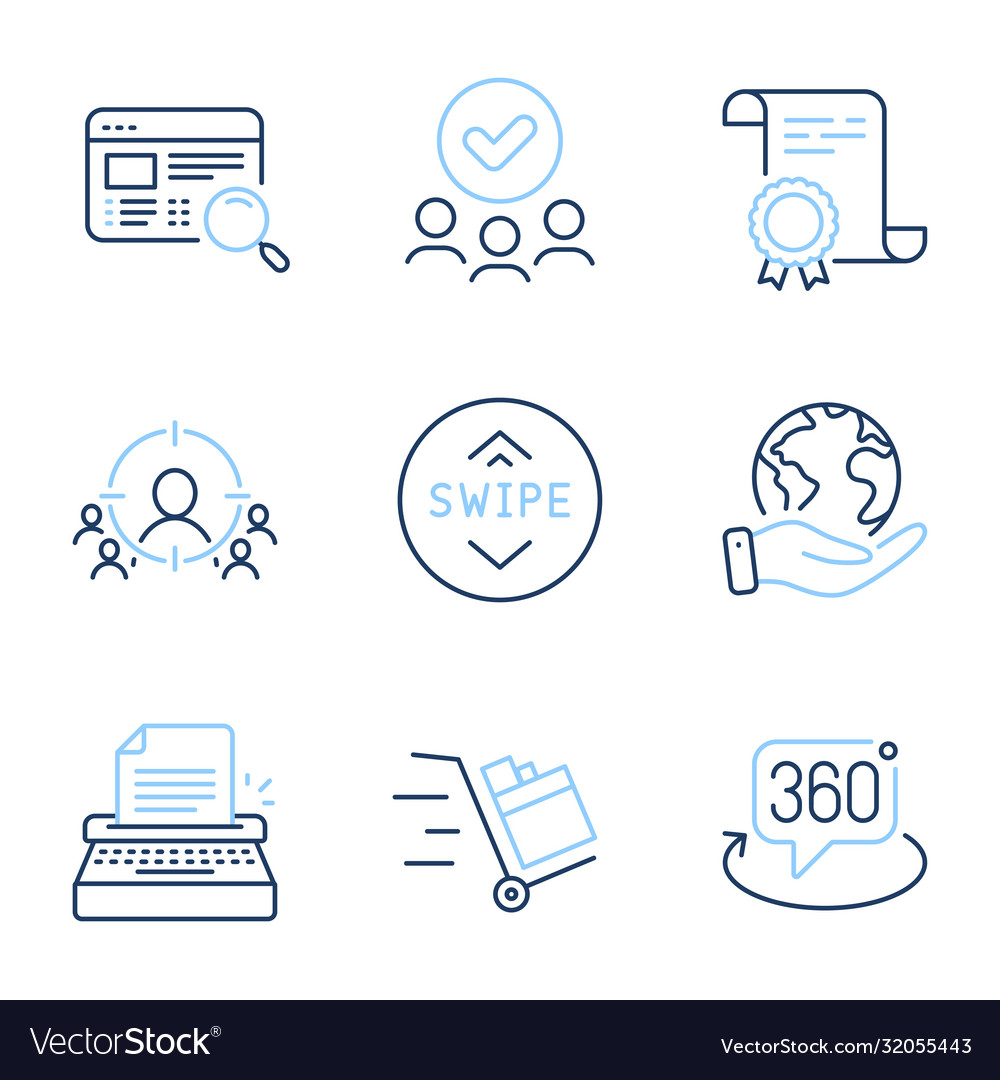 Website search swipe up and business targeting