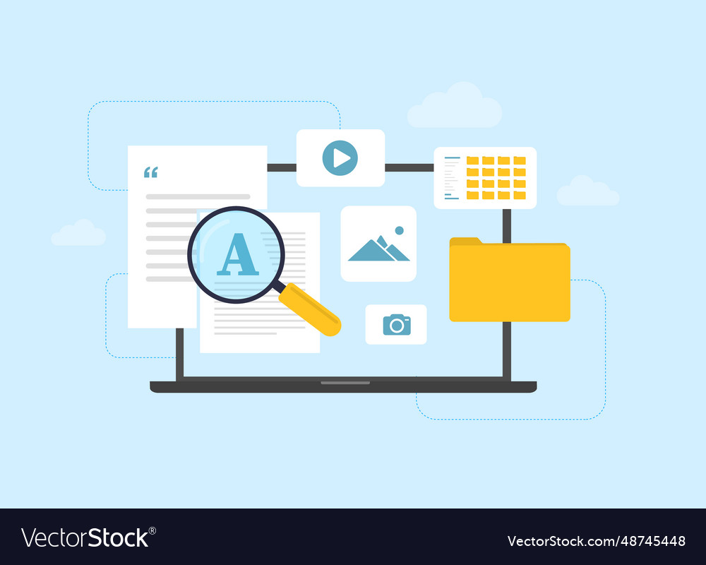 File management concept ftp or cloud software