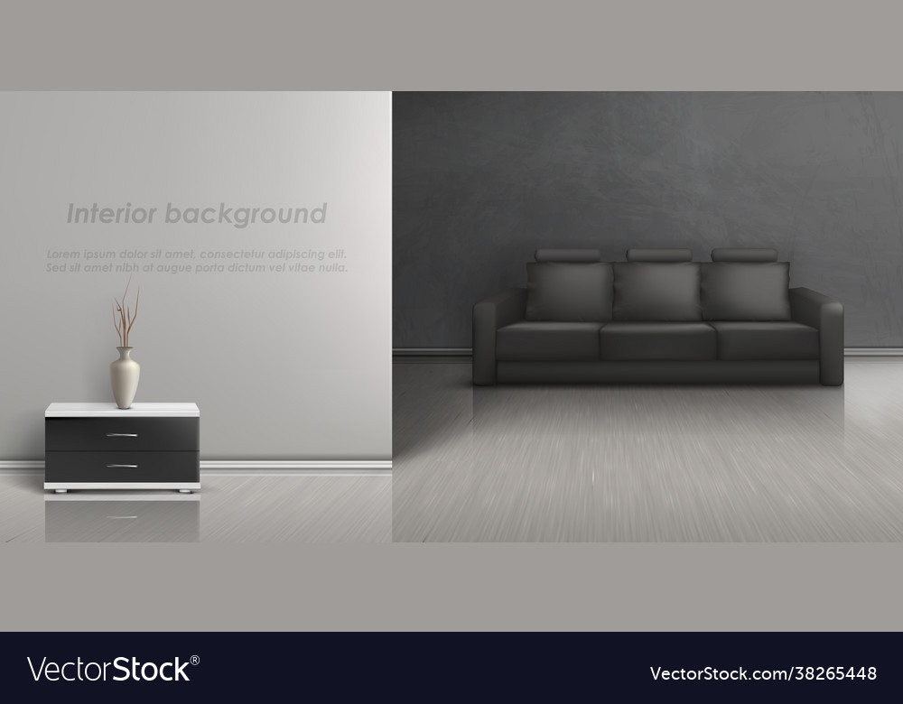 Interior mockup living room with sofa Royalty Free Vector