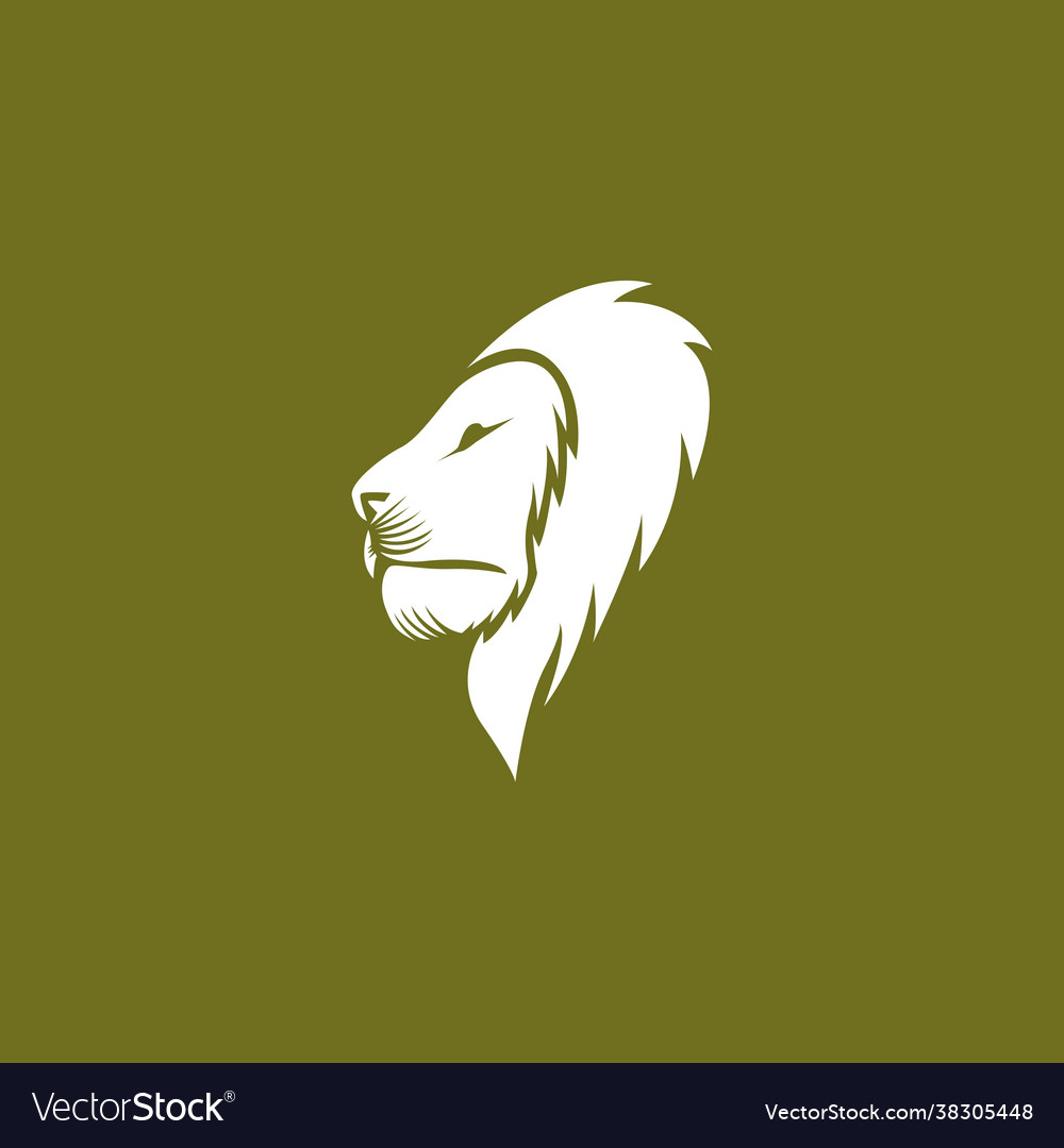 Lion head face logo Royalty Free Vector Image - VectorStock