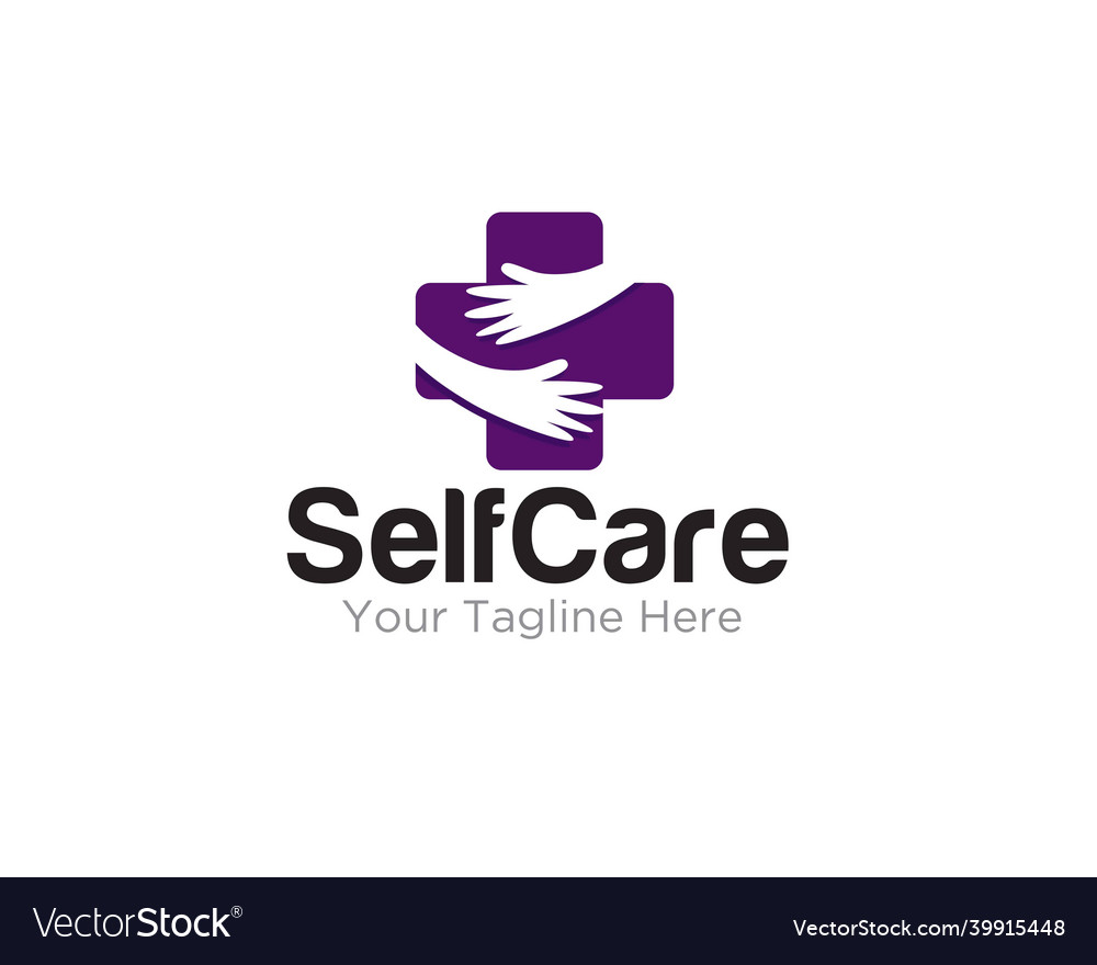Self care plus icon logo health for medical
