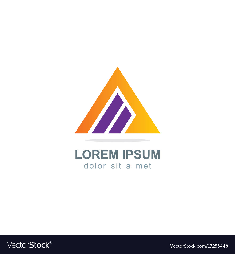 Triangle stripe business logo