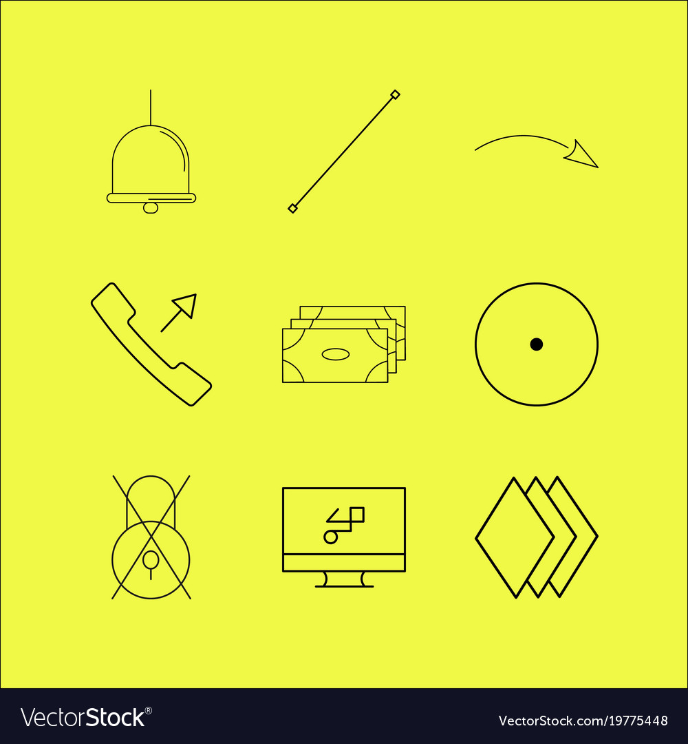 Web linear icon set simple outline icons