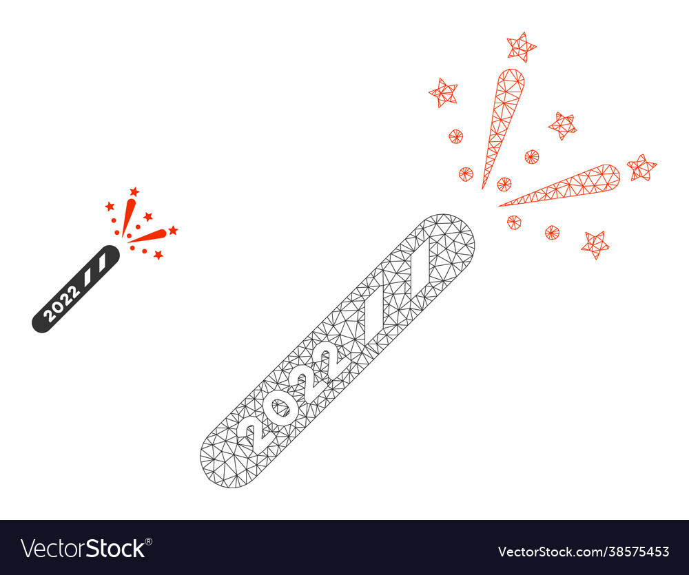 2022 firecracker mesh network model vector image 2022 firecracker mesh network model
