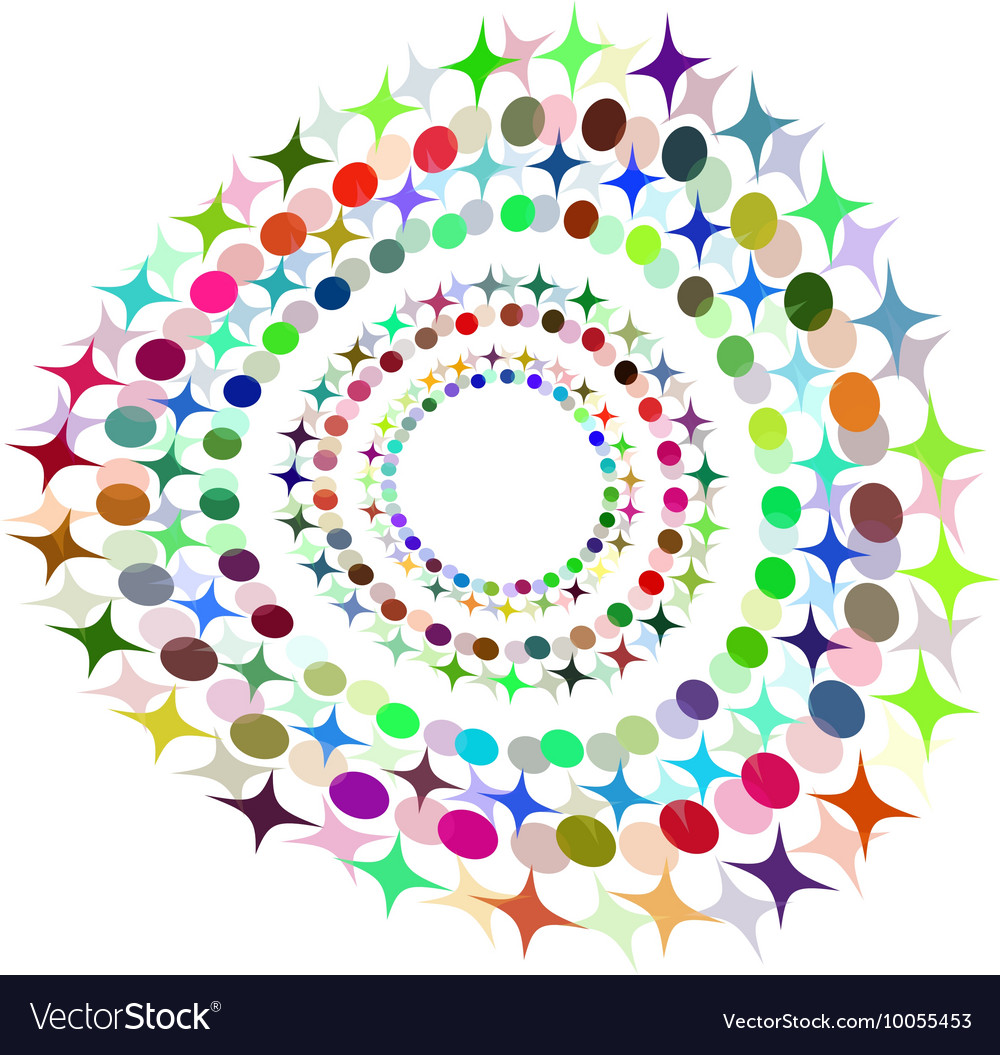 Abstract halftone circle frame - colorful