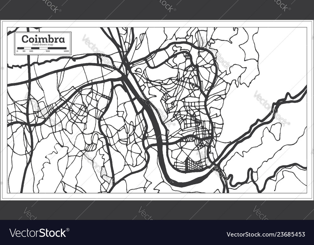 Premium Vector  Simple outline map of portugal, in sketch line style