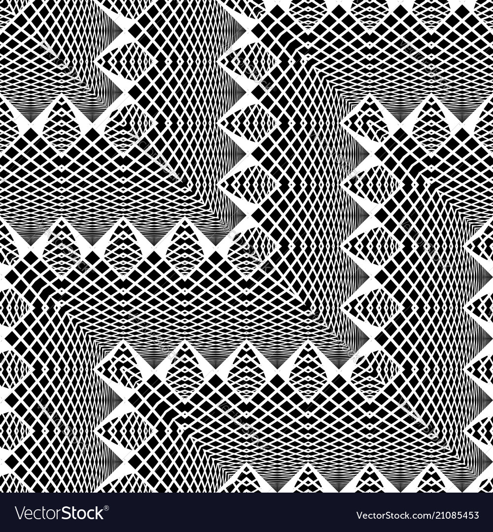 Design seamless monochrome zigzag pattern vector image Design seamless monochrome zigzag pattern