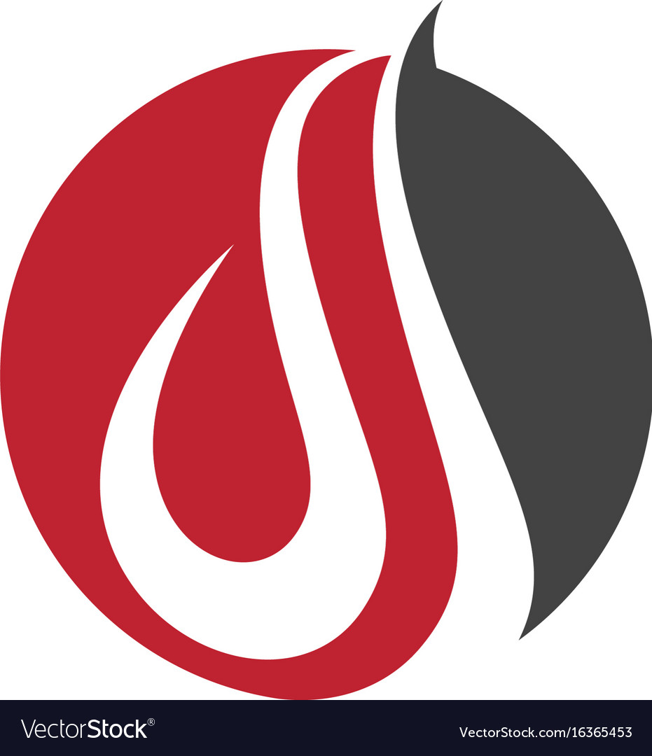 Fire flame logo template icon oil gas and energy