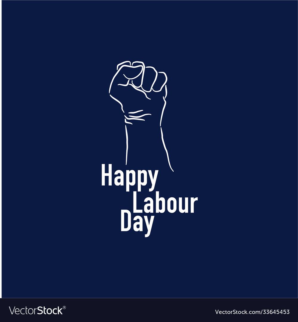 Happy labour day template design Royalty Free Vector Image