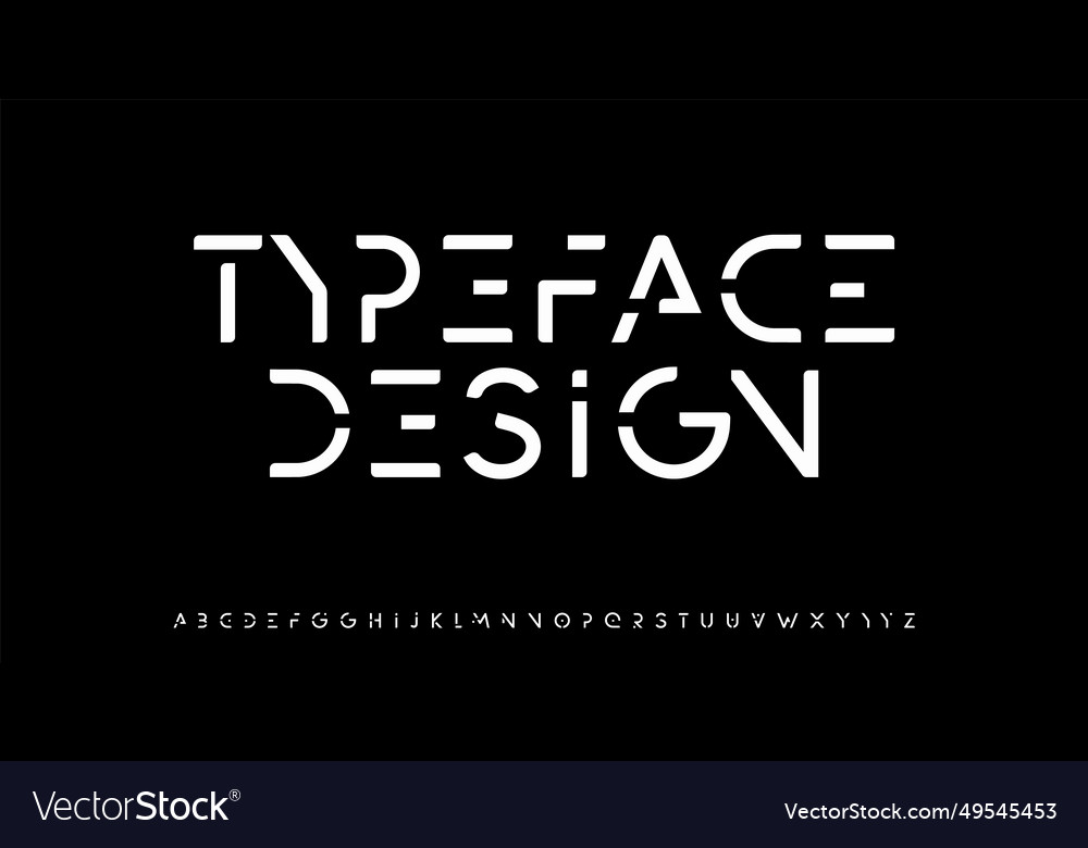 Innovate minimal font for futuristic headline Vector Image