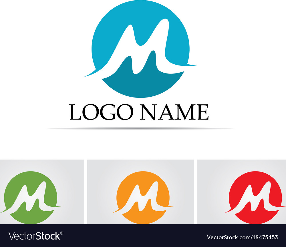 Letter M Icons Such Logos Template Royalty Free Vector Image