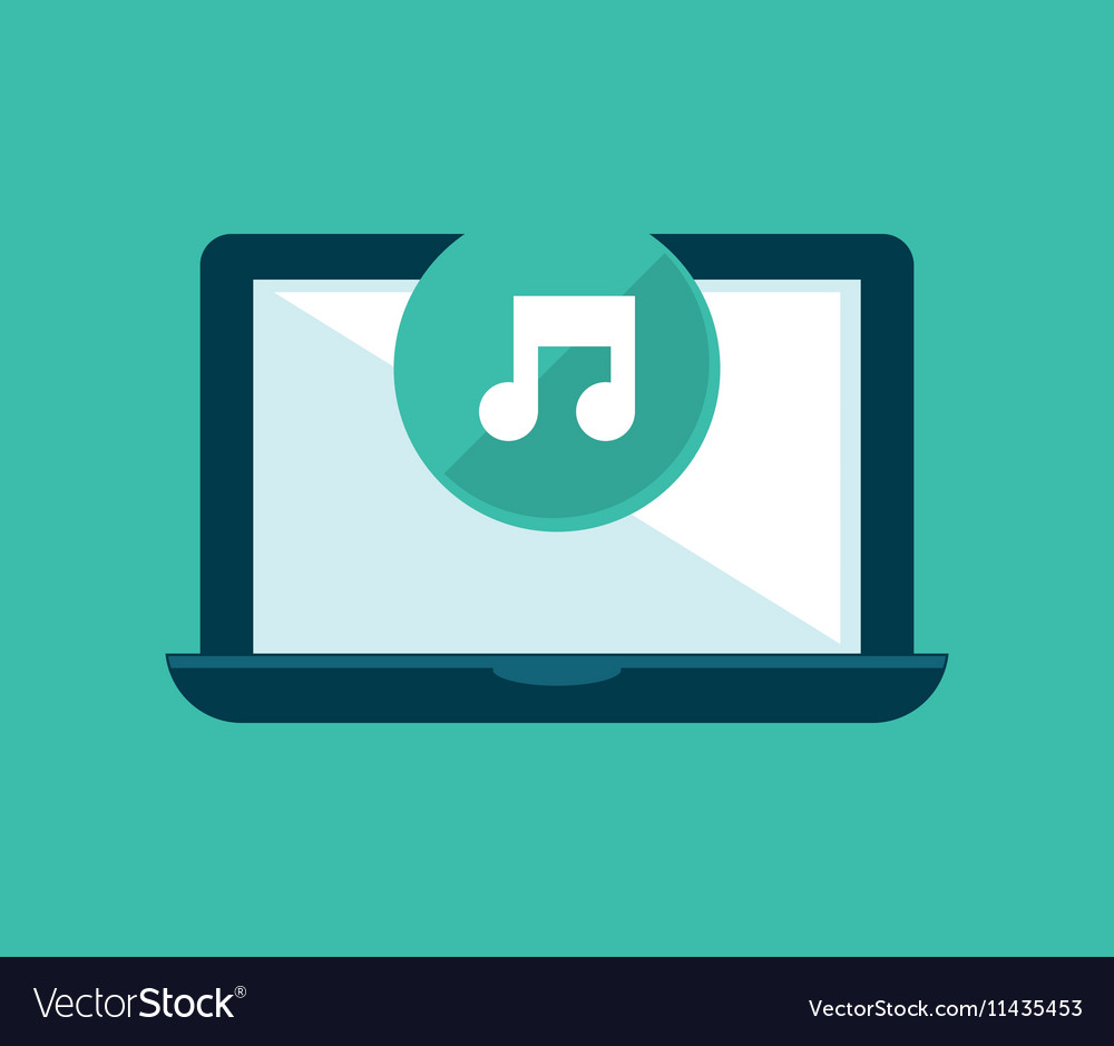 Music computer technology Royalty Free Vector Image