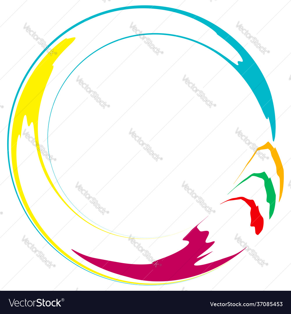 Radial abstract geometric circle design element vector image Radial abstract geometric circle design element
