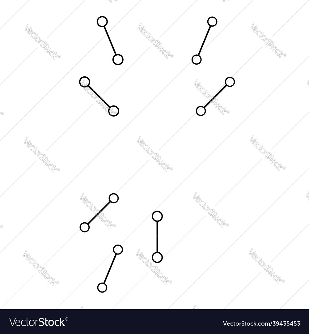 Radial radiating lines with nodes nodal points vector image Radial radiating lines with nodes nodal points