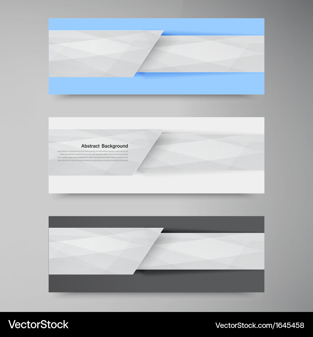 Banner Background White Line Paper Origami Vector Image