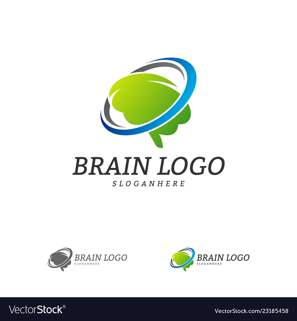 Brain logo template logo concepts Royalty Free Vector Image