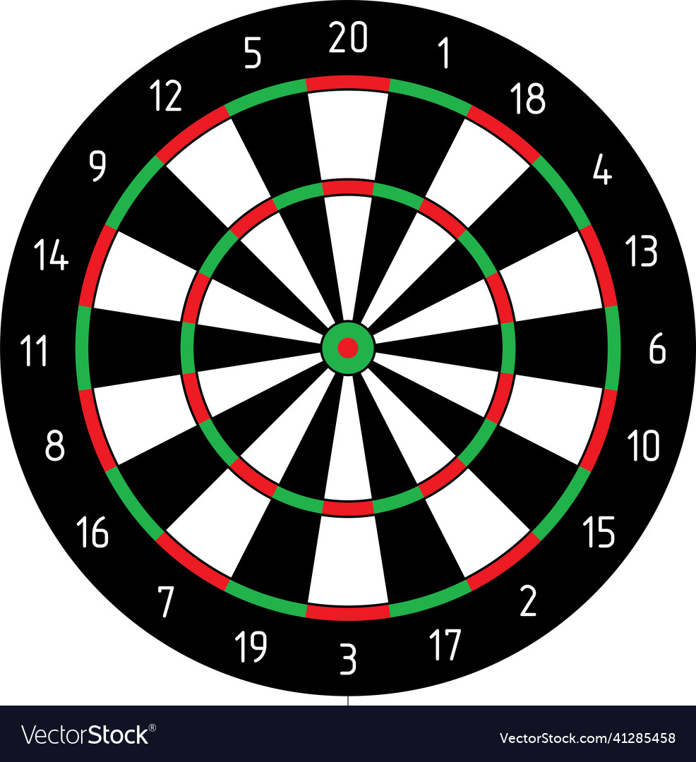 Classic darts template for design Royalty Free Vector Image