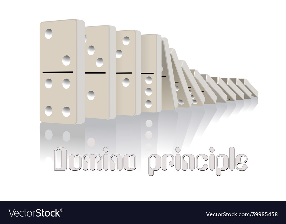 Domino Prinzip 3D Farbe