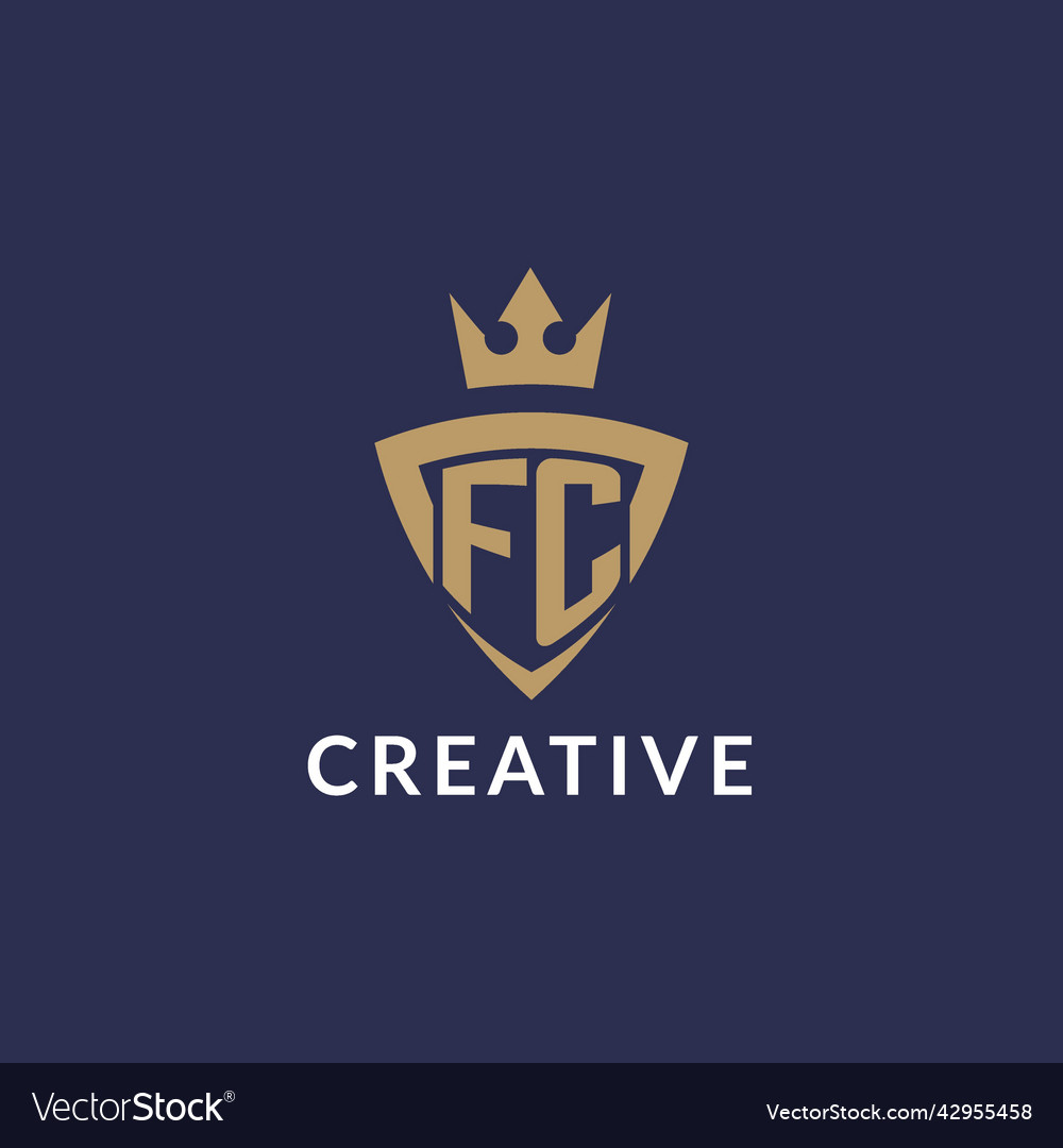 Fc logo with shield and crown monogram initial