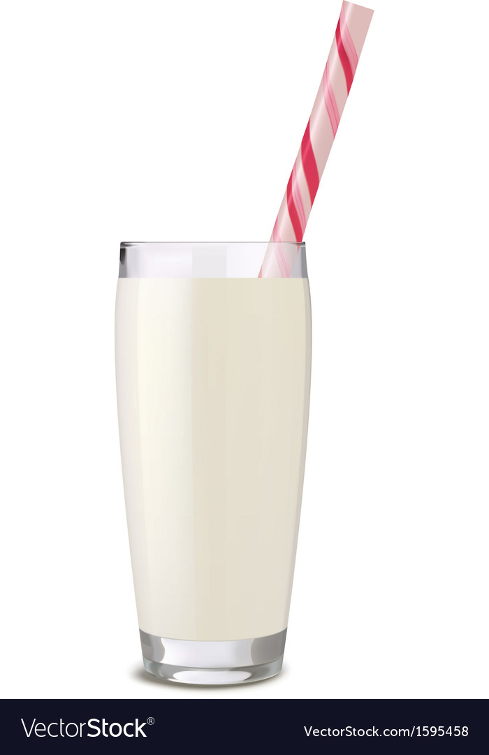 Glass of milk tube Royalty Free Vector Image - VectorStock