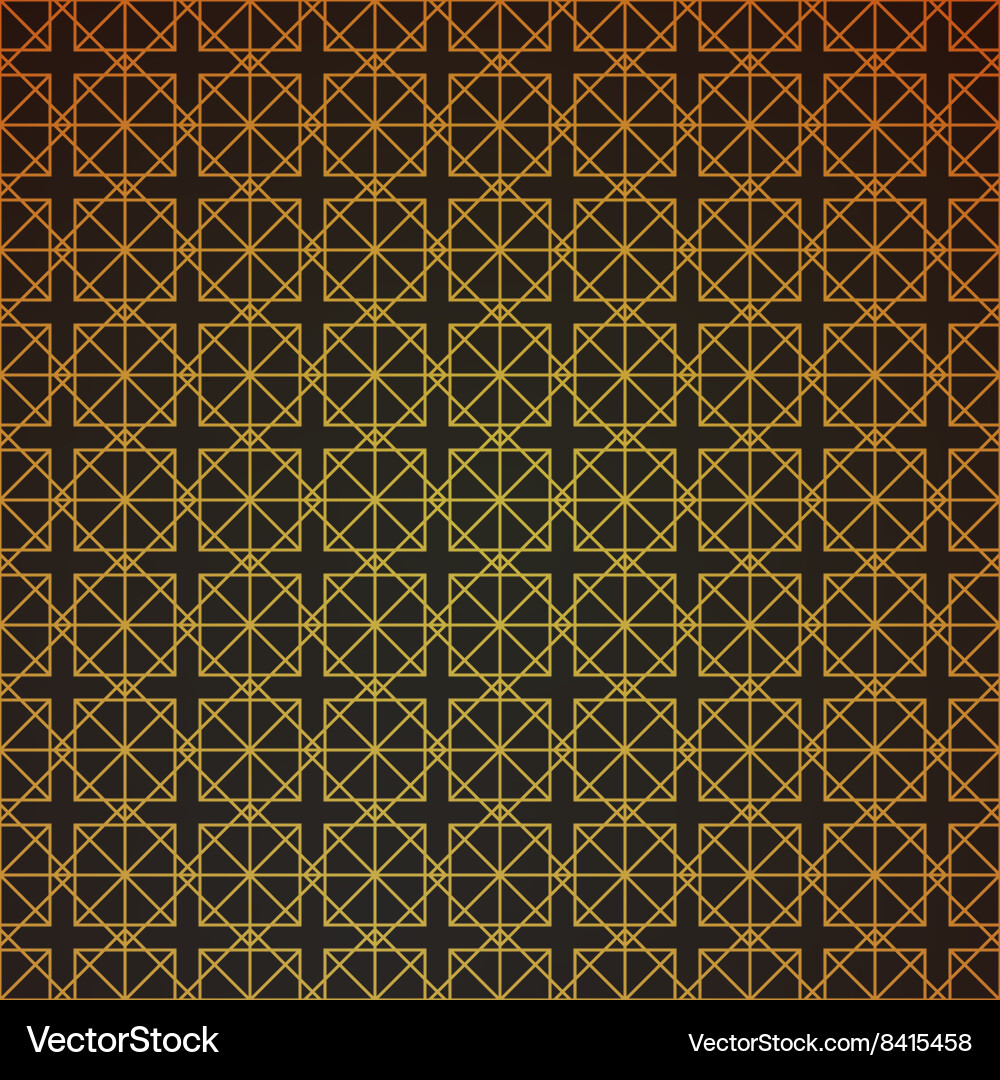 Gold geometric retro abstract seamless cube Vector Image