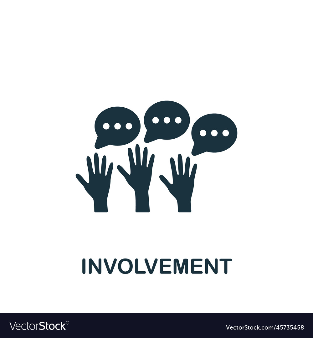 Involvement icon monochrome simple sign from