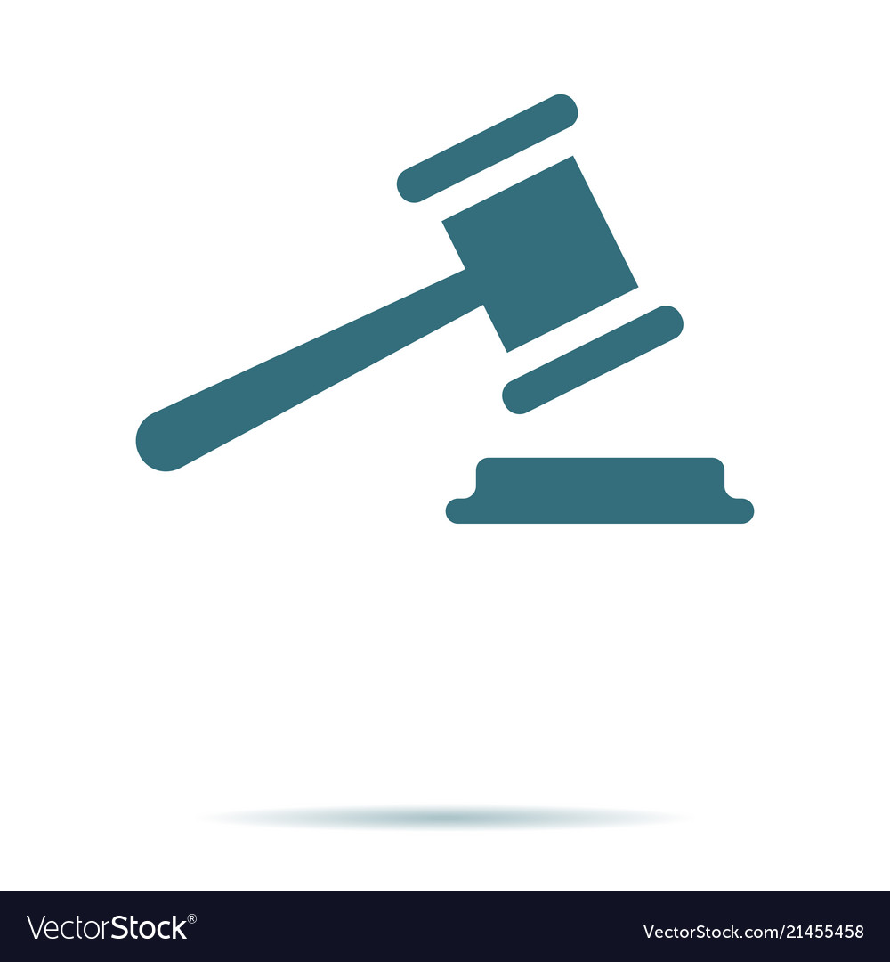 Judge gavel icon isolated trendy legal symbol for Vector Image