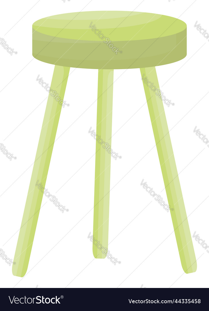 Light green stool on a white background