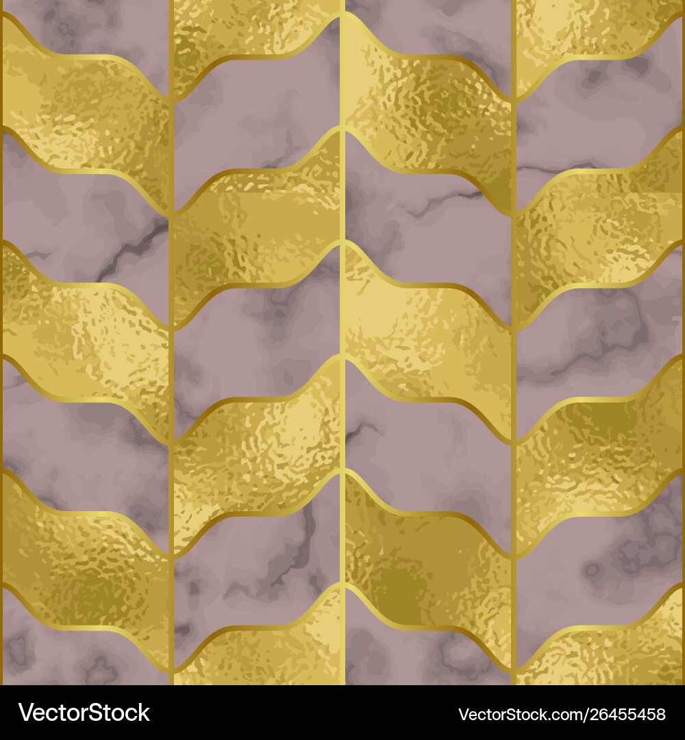 Marble luxury seamless pattern with golden foil Vector Image