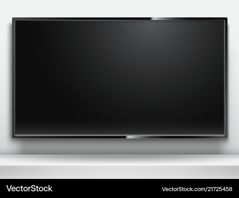 Modern TV Mockup - Blank Screen Royalty Free Vector Image