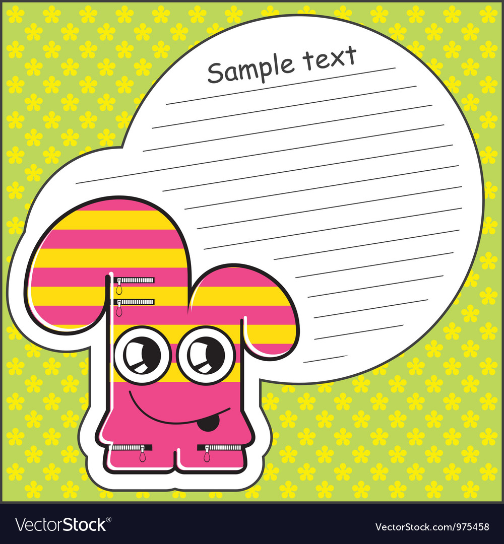 Monster with message cloud