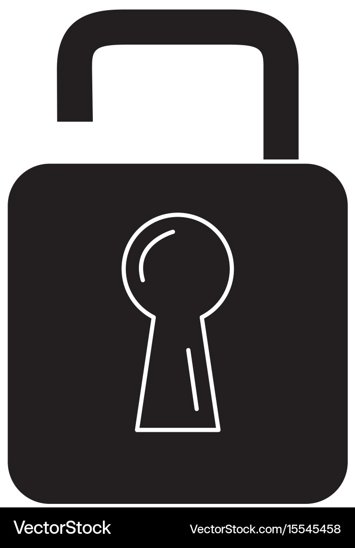 Safe secure padlock icon Royalty Free Vector Image