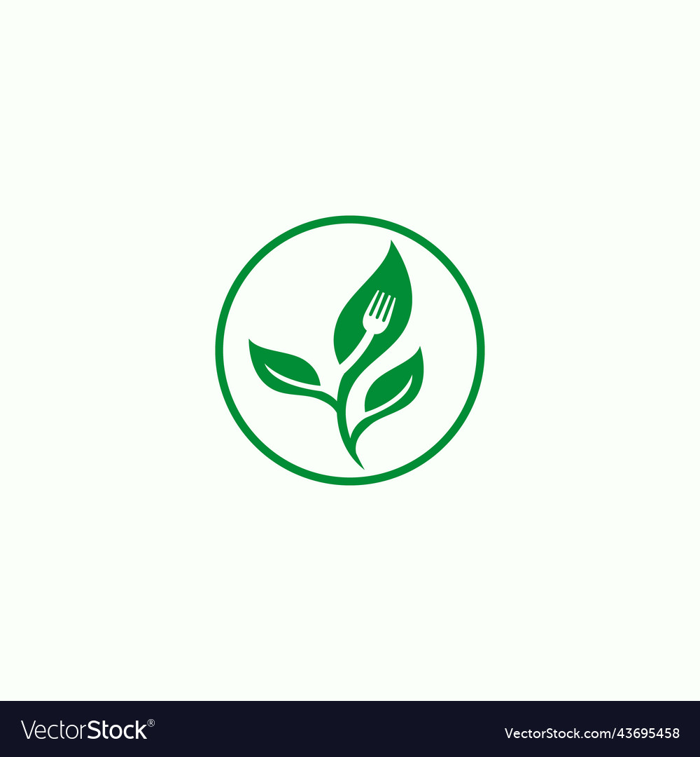 Vegetarian logo Royalty Free Vector Image - VectorStock