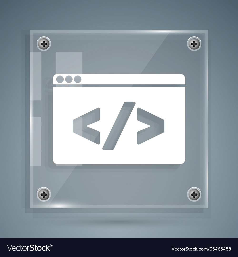 White web design and front end development icon