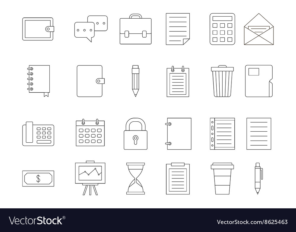 Accounting black icons set