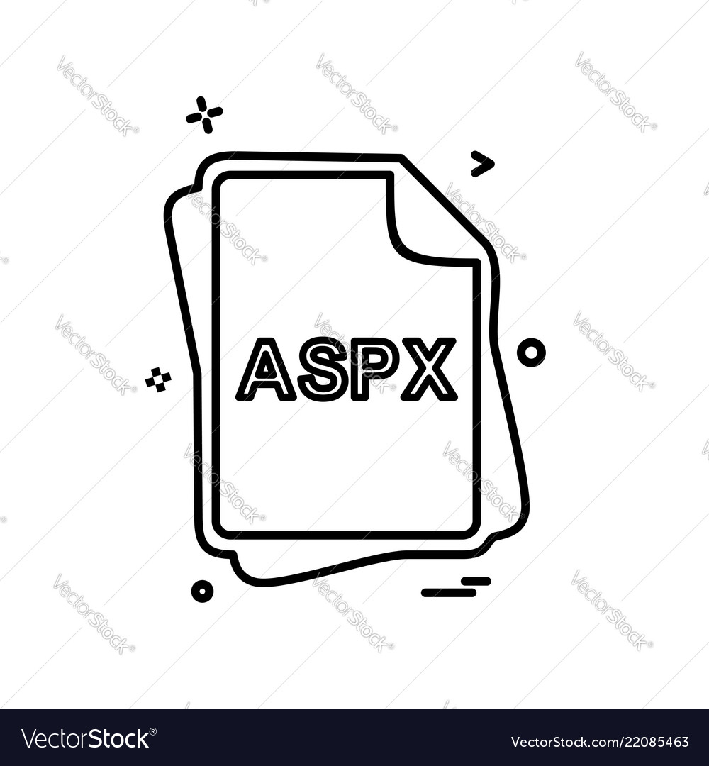 Aspx file type icon design vector image Aspx file type icon design