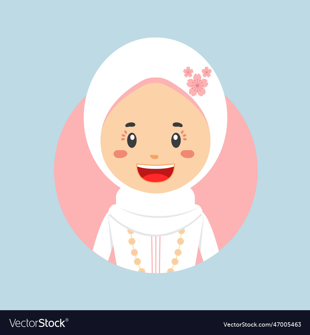 Avatar of a indonesian character Royalty Free Vector Image