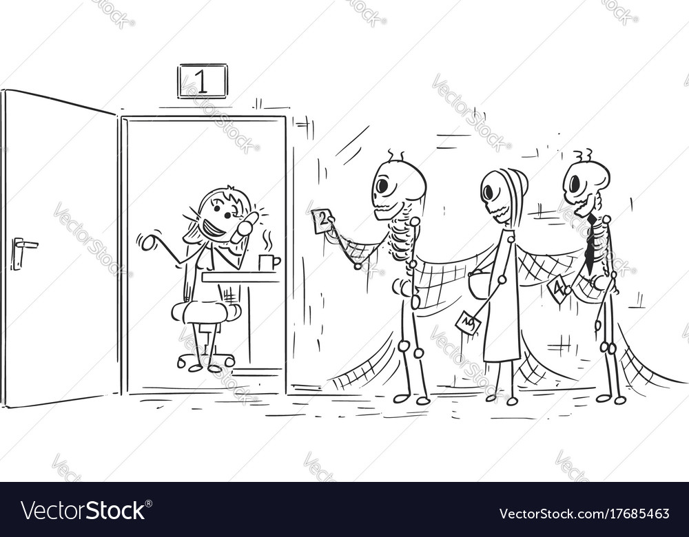 Cartoon of three skeletons of people dying Vector Image Cartoon of three skeletons of people dying Vector Image