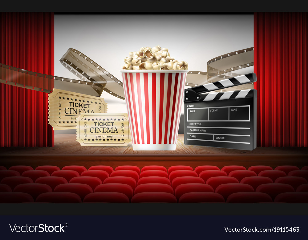 Cinema Concept 3D Royalty Free Vector Image - Vectorstock