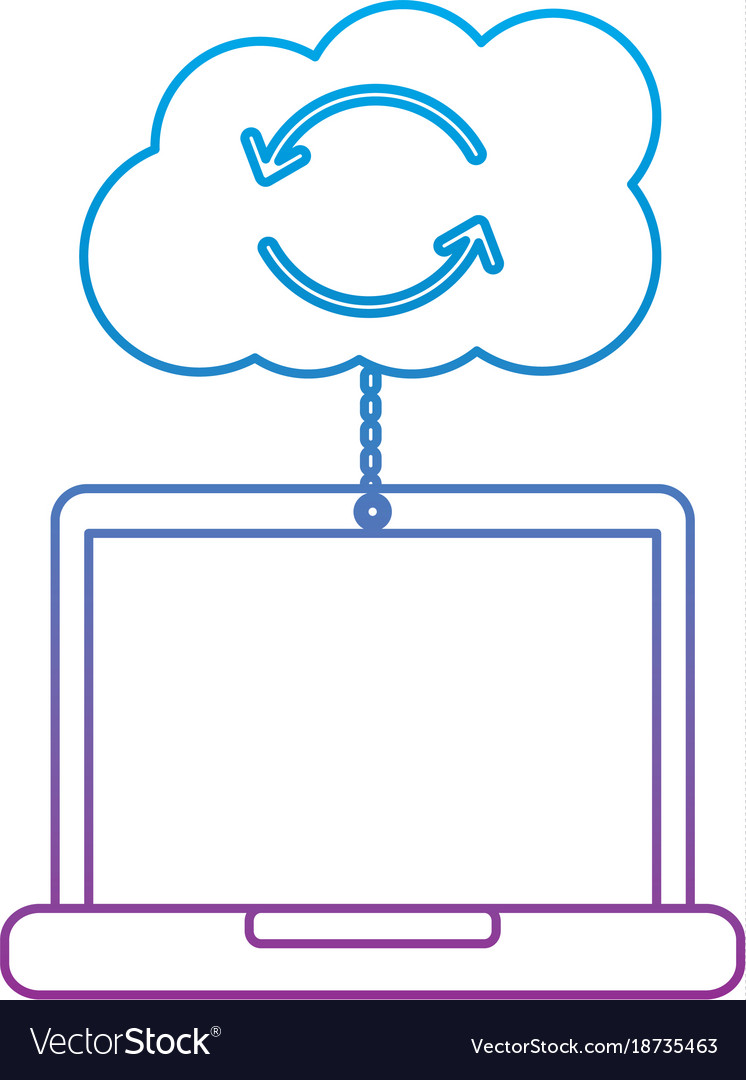Cloud-Laptop-Datenverbindung binäre Hosting
