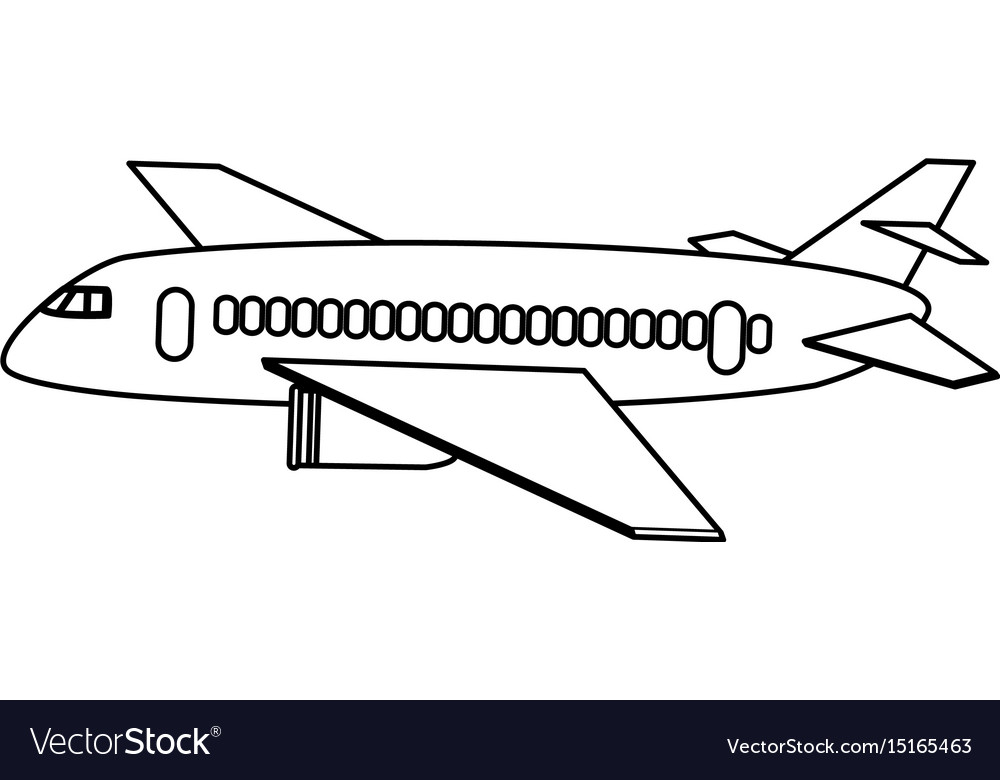 Commercial airplane sideview icon image