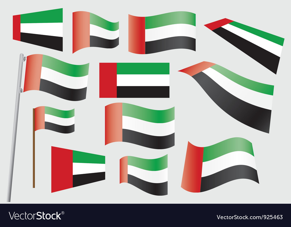 Flagge der vereinten arabischen Emirate