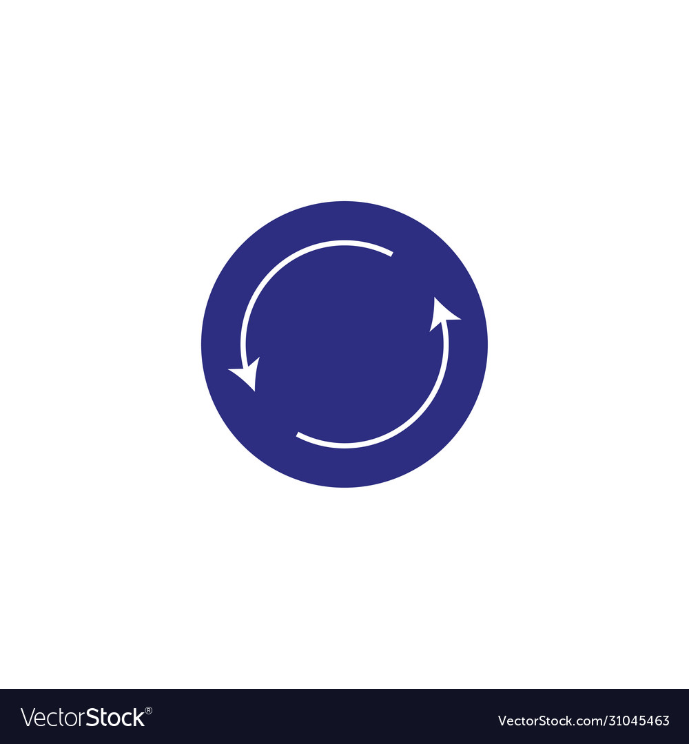 Flat collection with arrows in a circle arrow icon