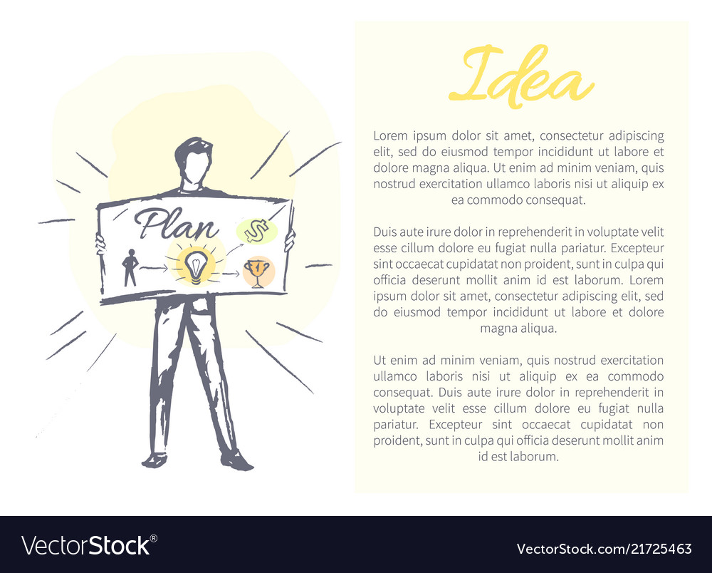 Idea and plan poster text