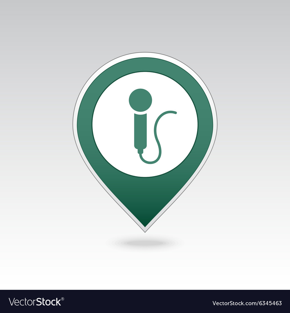 Microphone pin map icon pointer markers
