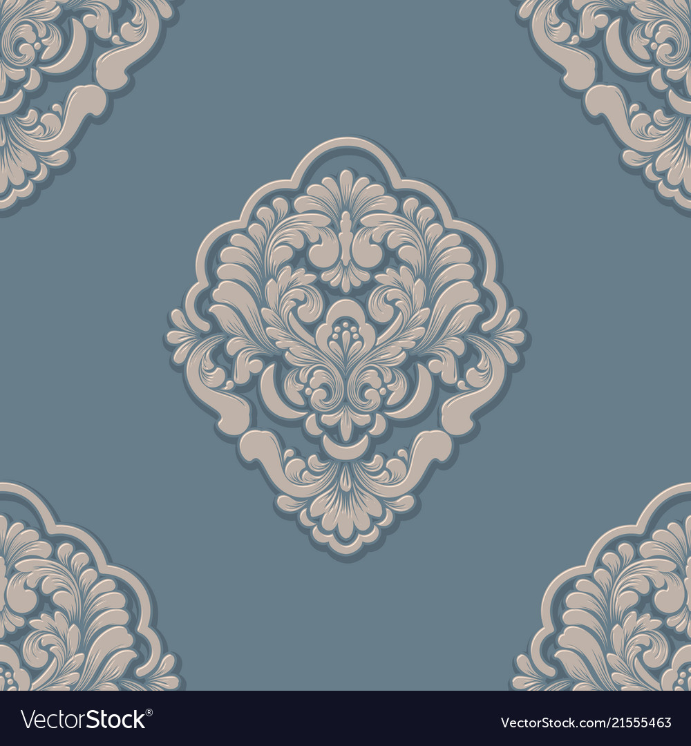 Volumetric damask seamless pattern element