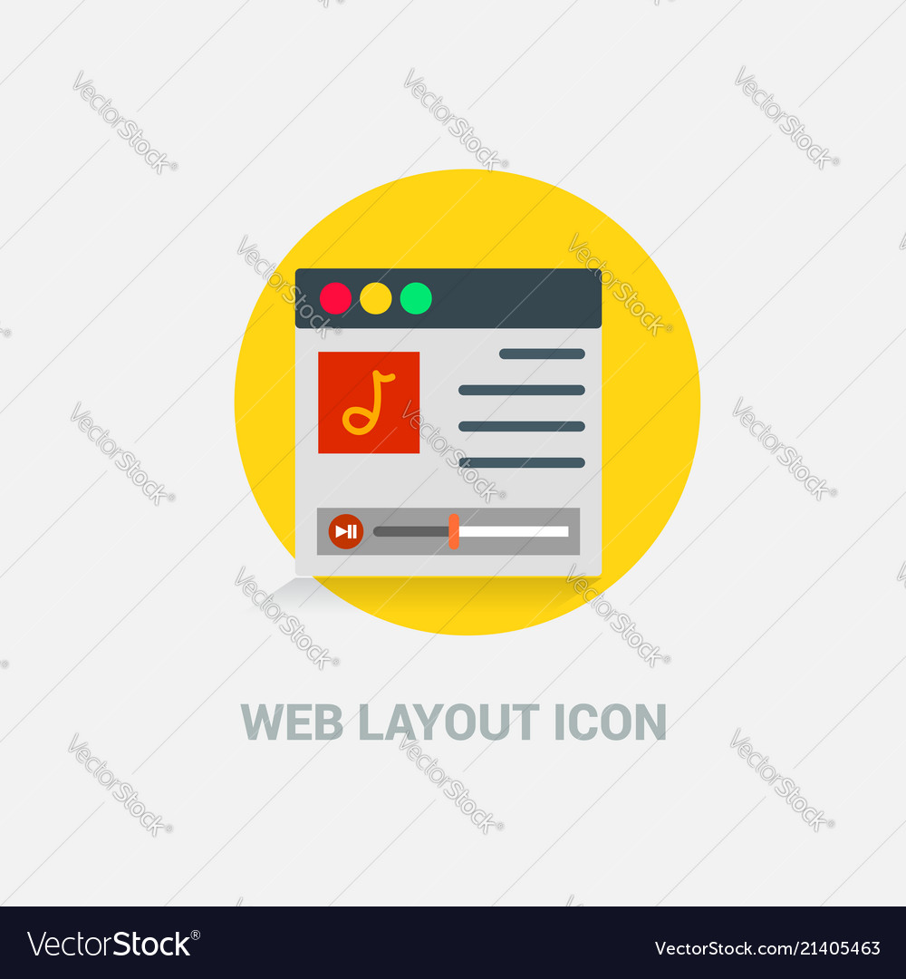 Web layout icon design