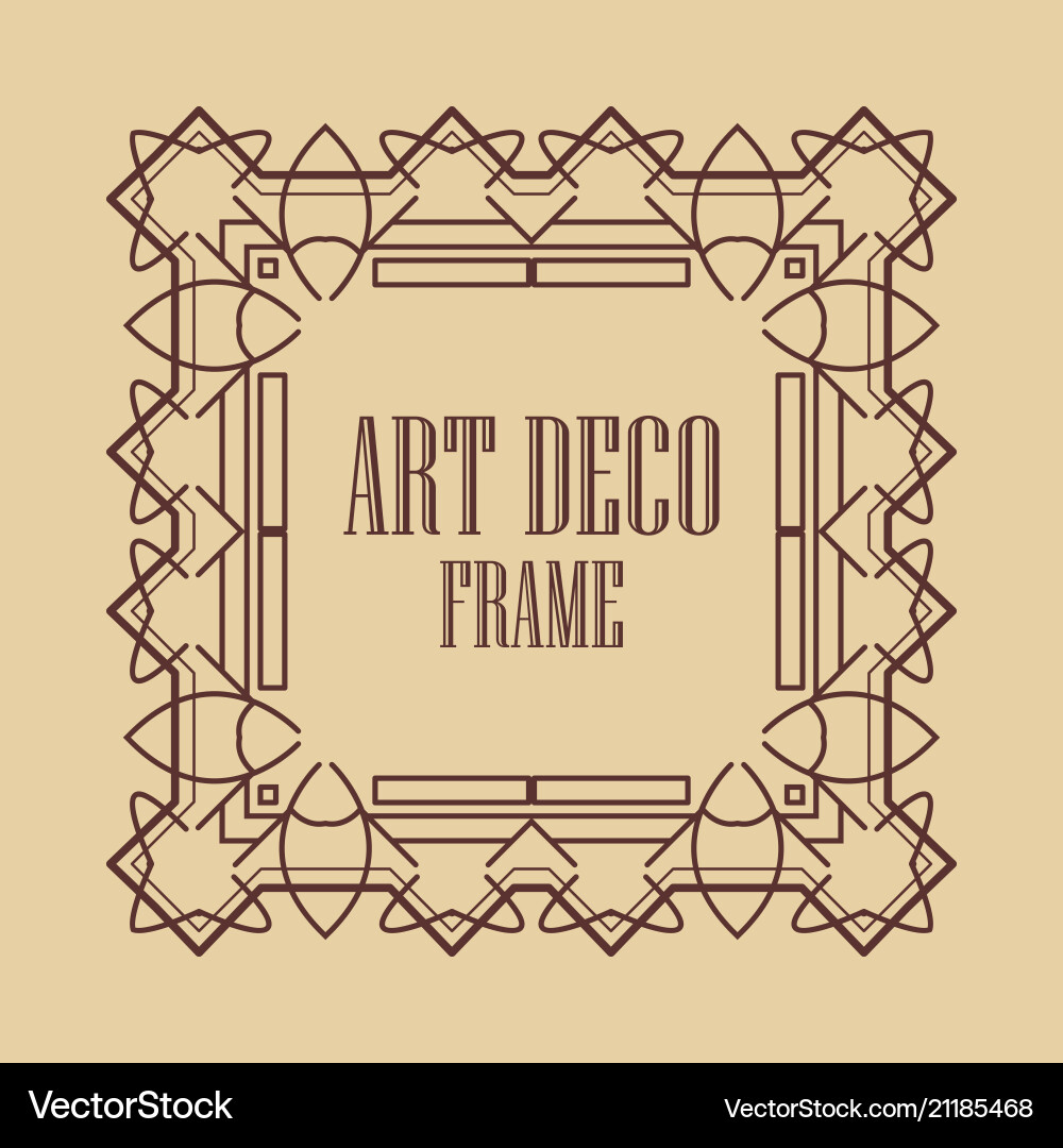 Art deco frame Royalty Free Vector Image - VectorStock