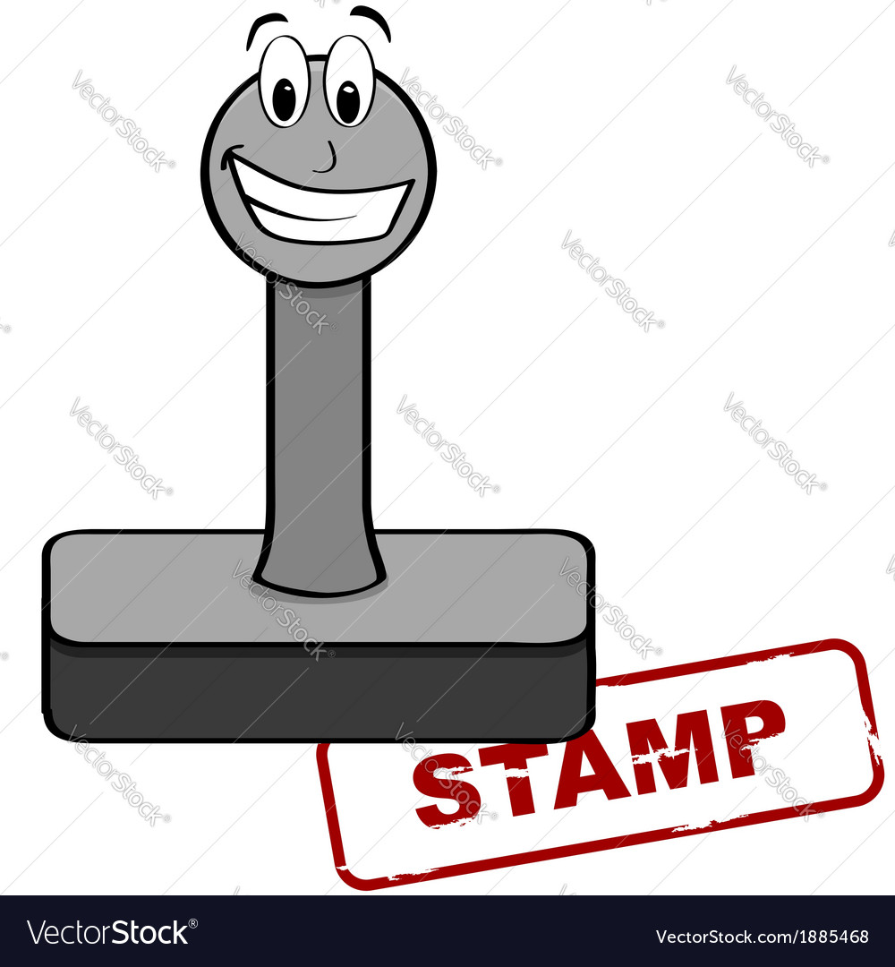 Cartoon Stamp with Smile