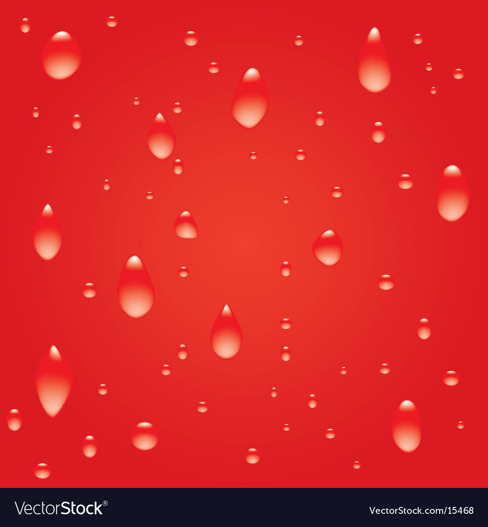 Drops on red background
